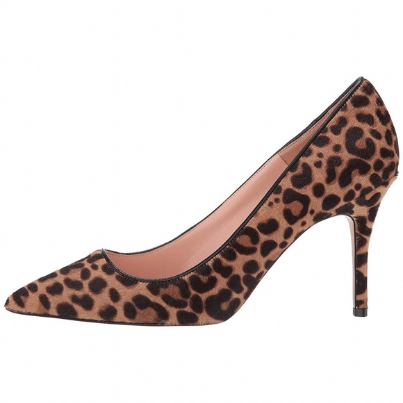 J.Crew 85 Mm Elsie Leopard Rich Mahogany Heel Pump - Picture 3 of 14